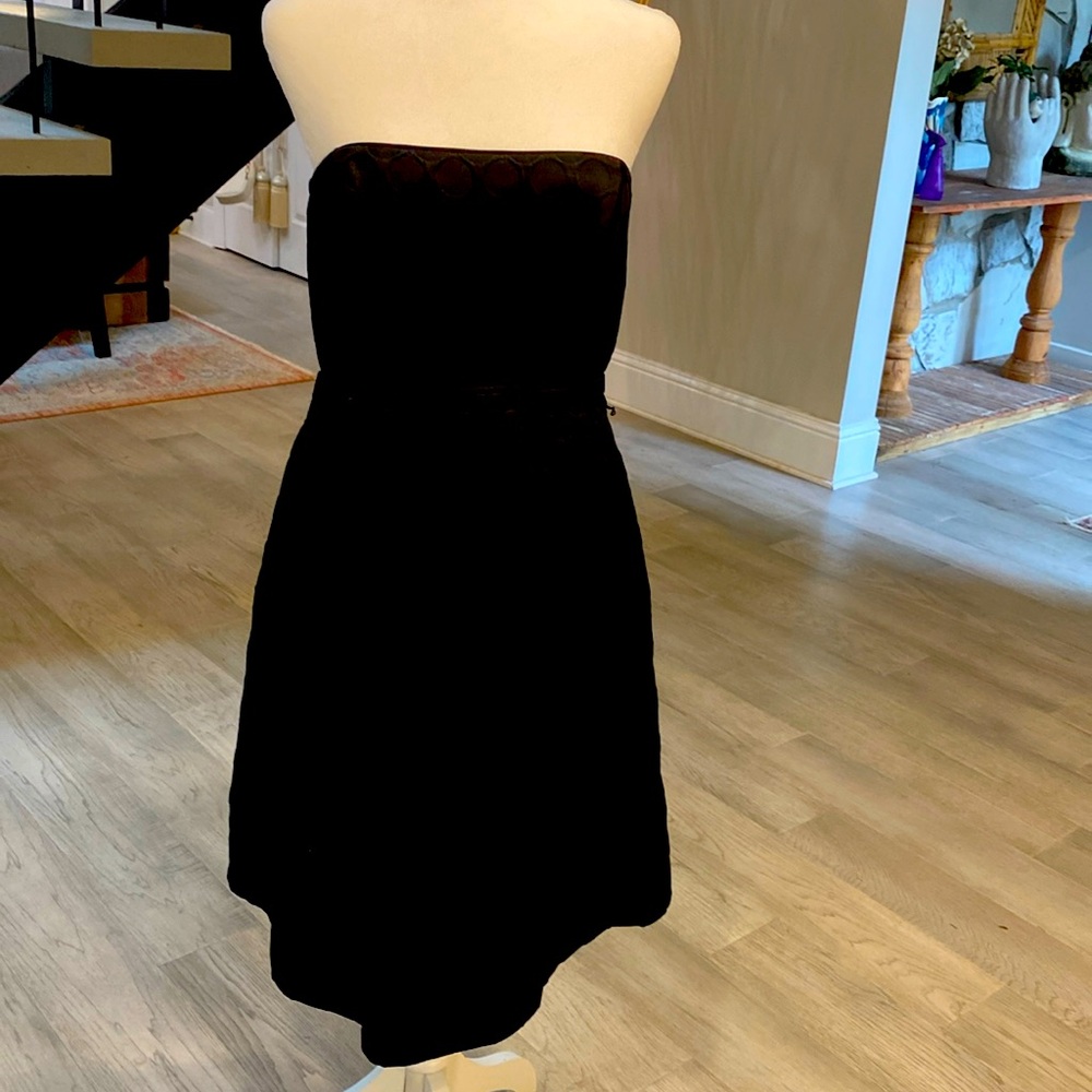 Cocktail dress with textured polka dots.  Never worn.